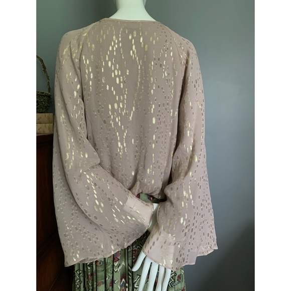 The Addison Story : silk & lurex surplice top - Picture 8 of 15